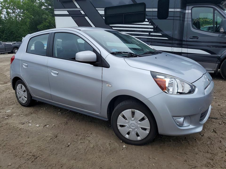 2015 Mitsubishi Mirage VIN ML32A3HJ0FH000758 COPART salvage auction — MINOR DENT/SCRATCHES, MA - CERTIFICATE OF TITLE, sold $800 on 2026-07-02 (photo 4)