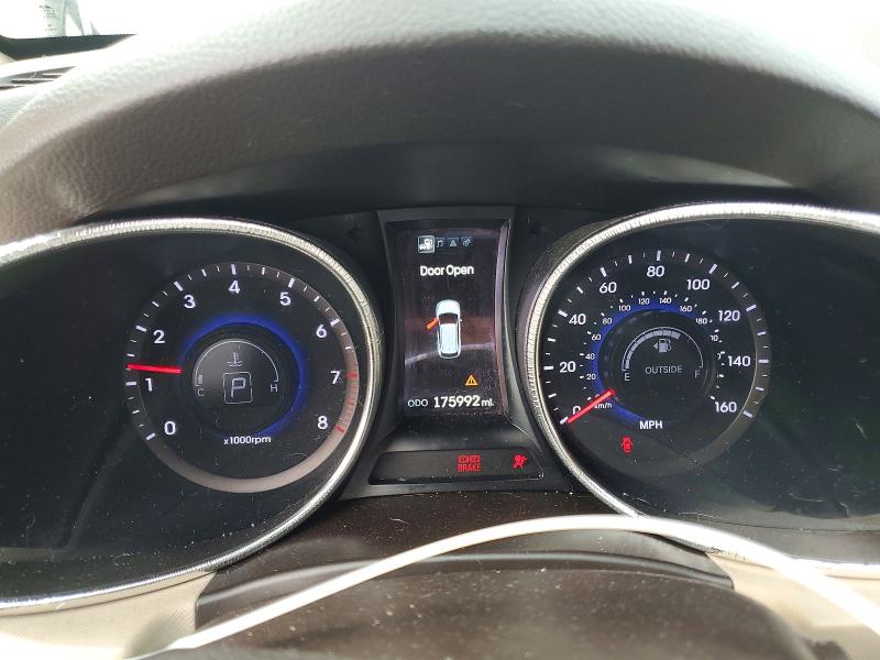 2013 Hyundai Santa fe VIN 5XYZU3LA2DG067183 COPART salvage auction — FRONT END, Ca - Salvage Certificate, sold $500 on 2026-07-02 (photo 9)