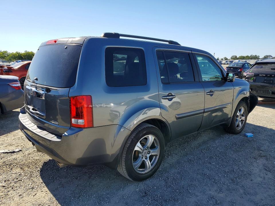 2013 Honda Pilot VIN 5FNYF4H50DB066550 COPART salvage auction — FRONT END, Ca - Salvage Certificate, sold $1,250 on 2026-07-02 (photo 3)