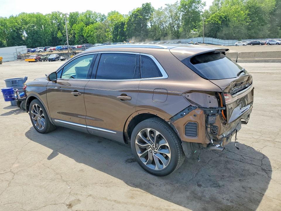2022 Lincoln Nautilus VIN 2LMPJ8K97NBL08200 COPART salvage auction — FRONT END, NY - MV-907A SALVAGE CERTIFICATE, sold $8,600 on 2026-07-14 (photo 2)