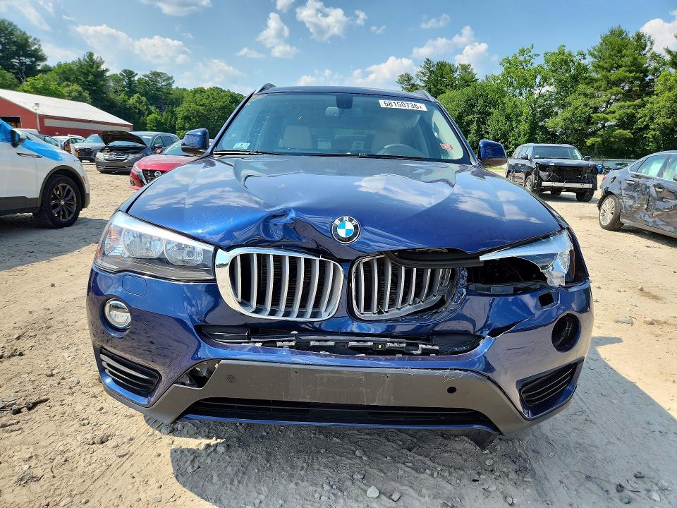 2015 BMW X3 VIN 5UXWX9C56F0D58277 COPART salvage auction — FRONT END, Ma - Cert Of Title-Reconstrctd Coll, sold $2,300 on 2026-07-20 (photo 5)