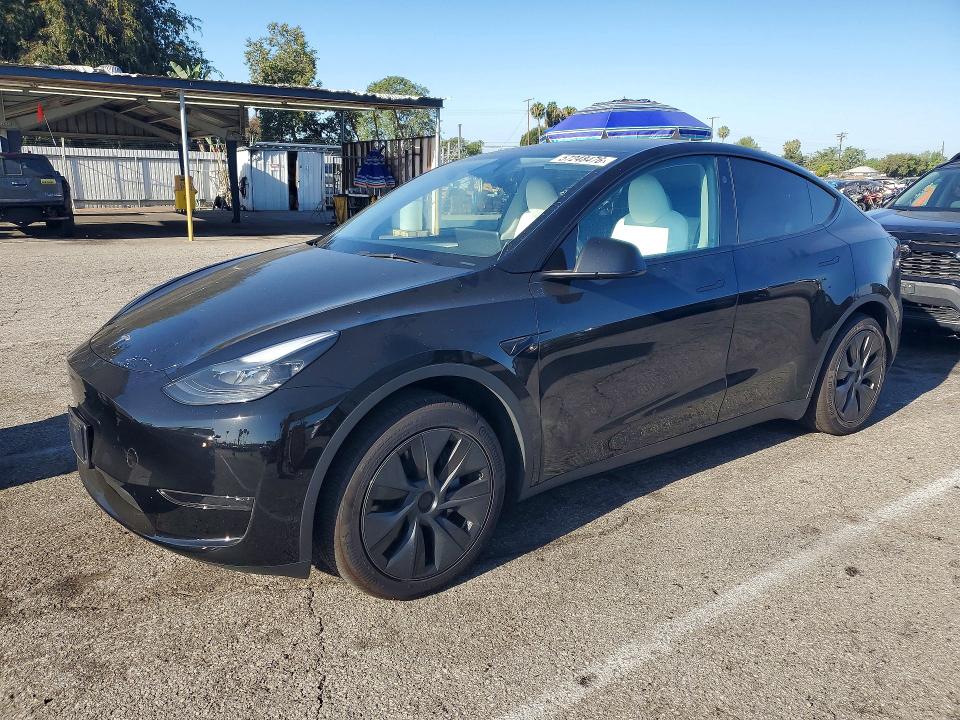 2025 Tesla VIN 7SAYGDED6SF233762 COPART salvage auction — SIDE, Ca - Salvage Certificate, sold $8,200 on 2026-07-24 (photo 1)
