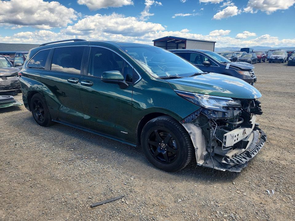 2021 Toyota Sienna VIN 5TDJSKFC8MS026716 COPART salvage auction — FRONT END, Mt - Salvage Certificate Of A Vehic, sold $4,100 on 2026-07-21 (photo 4)