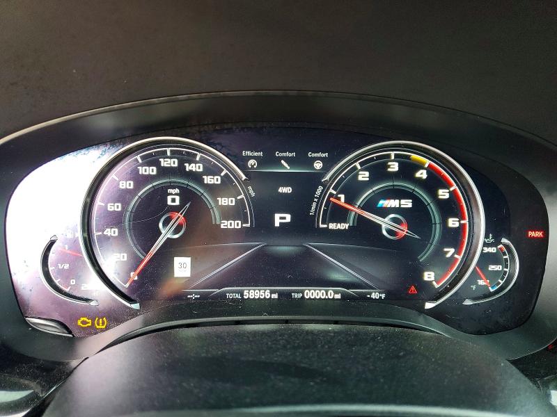 2019 BMW M5 VIN WBSJF0C59KB447789 COPART salvage auction — FRONT END, Tx - Salvage Vehicle Title, sold $18,600 on 2026-07-17 (photo 9)