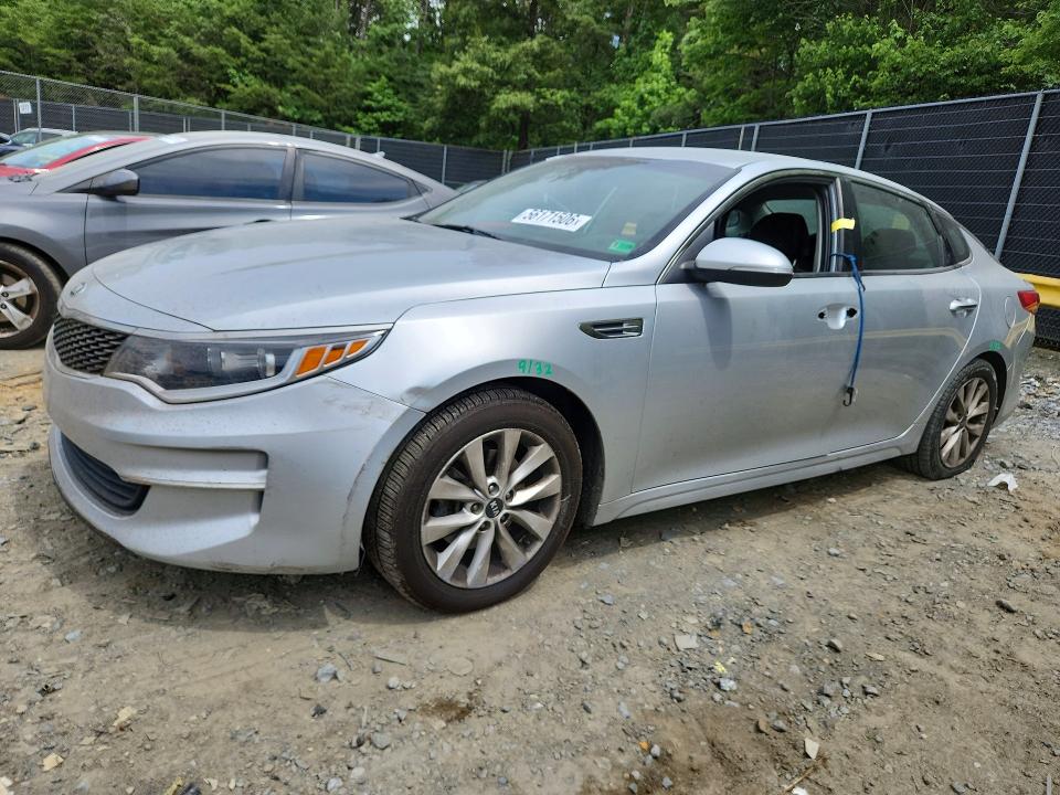 2017 Kia Optima VIN 5XXGT4L39HG173013 COPART salvage auction — VANDALISM, Va - Cert Of Title - Salvage, sold $625 on 2026-07-24 (photo 1)