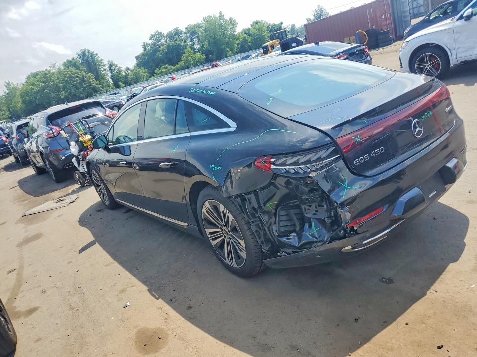 2024 Mercedes-benz Eqs VIN W1KCG2EBXRA046978 COPART salvage auction — REAR END, CT - CERT OF TITLE-SALVAGE, sold $15,200 on 2026-07-21 (photo 2)