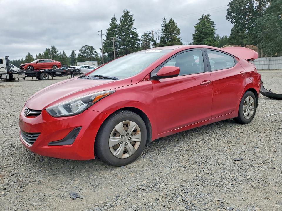 2016 Hyundai Elantra VIN KMHDH4AE6GU489224 COPART salvage auction — REAR END, Wa - Bill Of Sale, sold $925 on 2026-07-31 (photo 1)