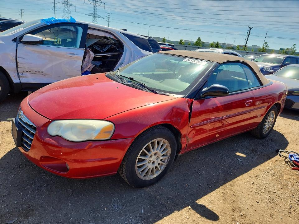 2006 Chrysler Sebring VIN 1C3EL55R16N153889 COPART salvage auction — FRONT END, Il - Salvage Certificate, sold $275 on 2026-07-09 (photo 1)