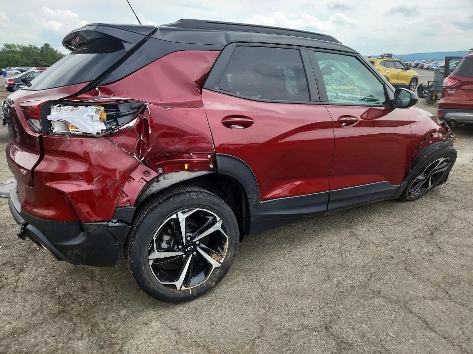 2022 Chevrolet Trailblazer VIN KL79MTSL1NB102890 COPART salvage auction — ROLLOVER, Pa - Certificate Of Salvage, sold $1,350 on 2026-07-14 (photo 3)