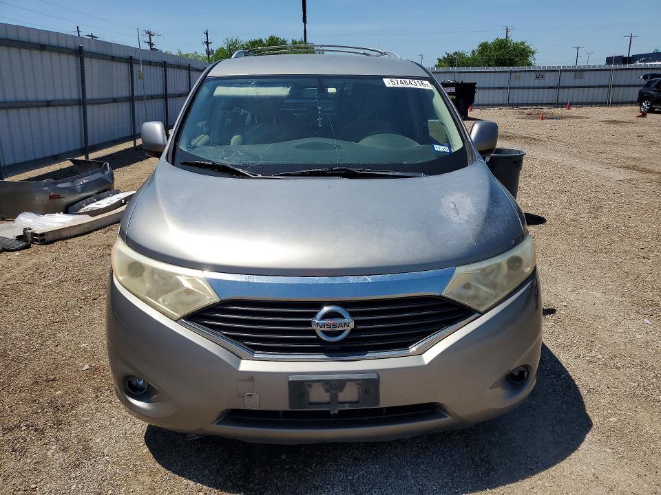 2012 Nissan Quest VIN JN8AE2KP6C9050787 COPART salvage auction — REAR END, TX - SALVAGE VEHICLE TITLE (P), sold $300 on 2026-07-08 (photo 5)