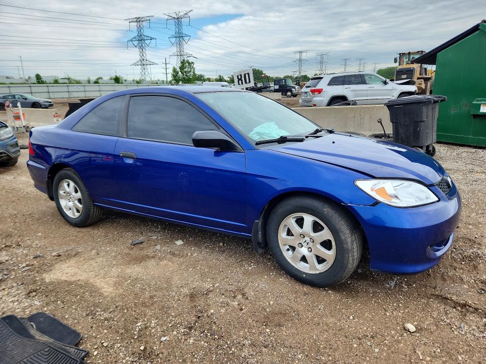 2005 Honda Civic VIN 1HGEM21145L041428 COPART salvage auction — FRONT END, Il - Salvage Certificate, sold $275 on 2026-07-09 (photo 4)