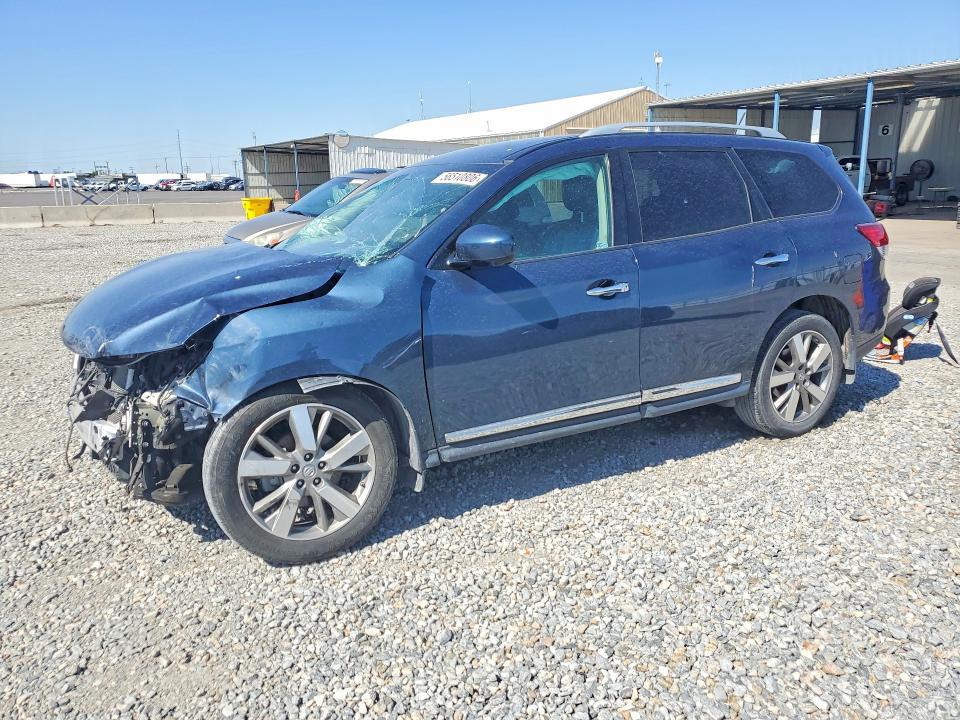 2015 Nissan Pathfinder VIN 5N1AR2MM8FC669977 COPART salvage auction — FRONT END, Co - Public - Salvage Title, sold $800 on 2026-07-09 (photo 1)