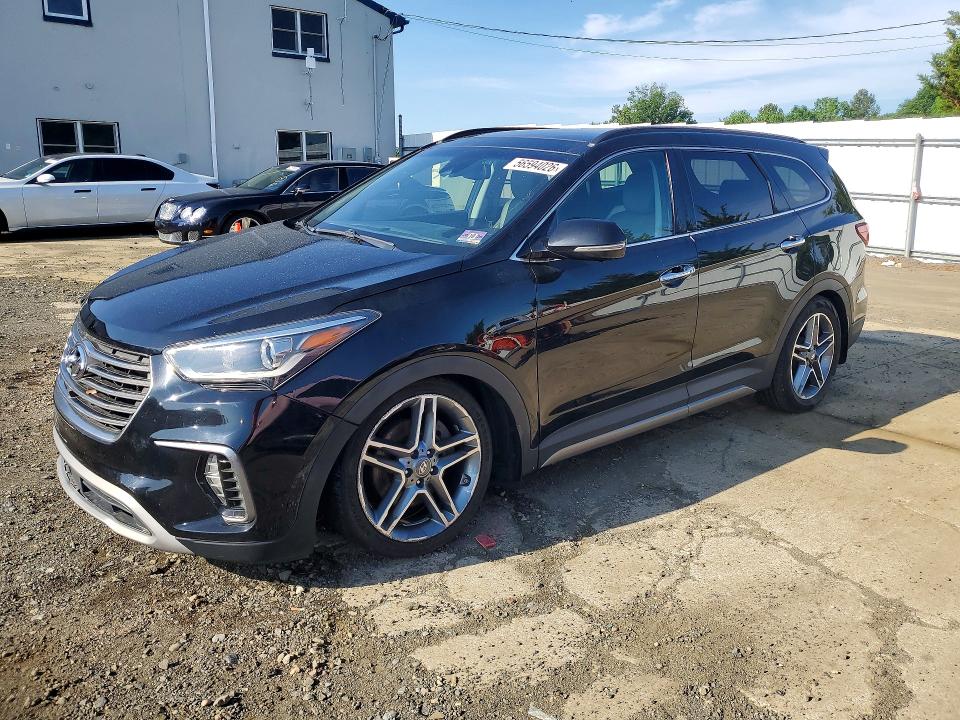 2017 Hyundai Santa fe VIN KM8SR4HF7HU249734 COPART salvage auction — SIDE, NJ - CERT OF TITLE-SALVAGE, sold $3,950 on 2026-07-13 (photo 1)