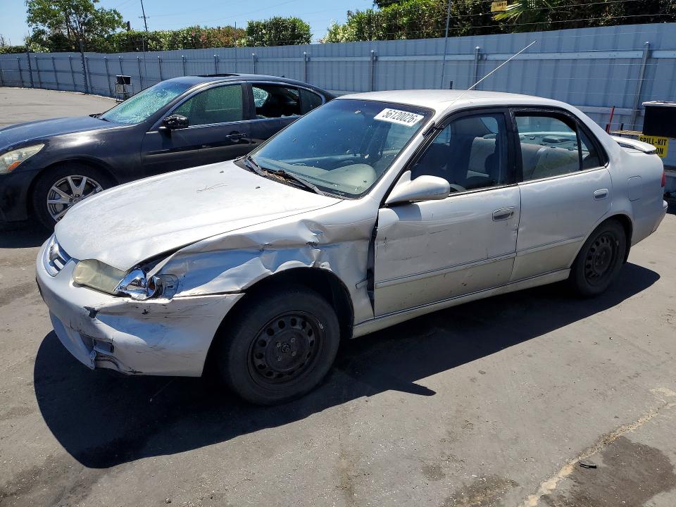 2001 Toyota Corolla VIN 1NXBR12E41Z485486 COPART salvage auction — FRONT END, Ca - Salvage Certificate, sold $500 on 2026-07-09 (photo 1)