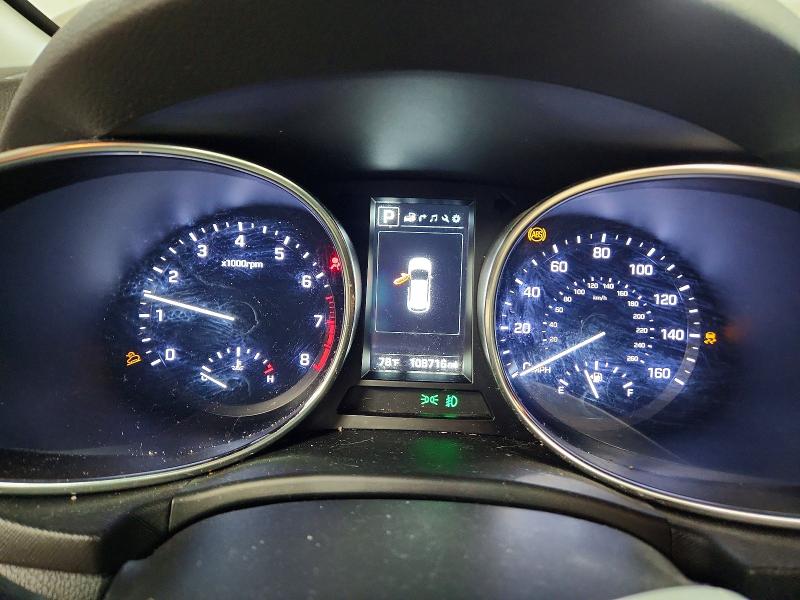 2018 Hyundai Santa fe VIN KM8SR4HF2JU258685 COPART salvage auction — FRONT END, Il - Salvage Certificate, sold $3,000 on 2026-07-27 (photo 9)