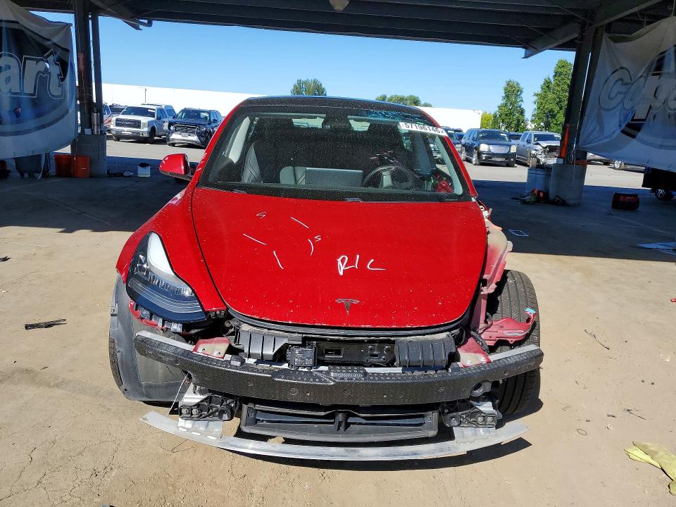 2021 Tesla Model 3 VIN 5YJ3E1EB3MF853014 COPART salvage auction — FRONT END, CA - SALVAGE CERTIFICATE, sold $8,200 on 2026-07-09 (photo 5)