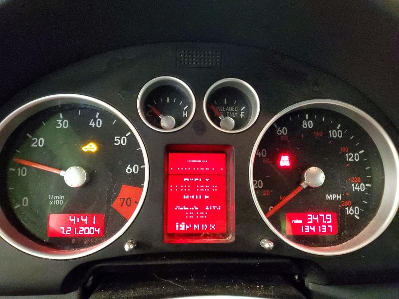 2004 Audi Tt VIN TRUTC28N741005945 COPART salvage auction — HAIL, Mn - Cert Of Title-Prior Salvage, sold $800 on 2026-07-27 (photo 9)