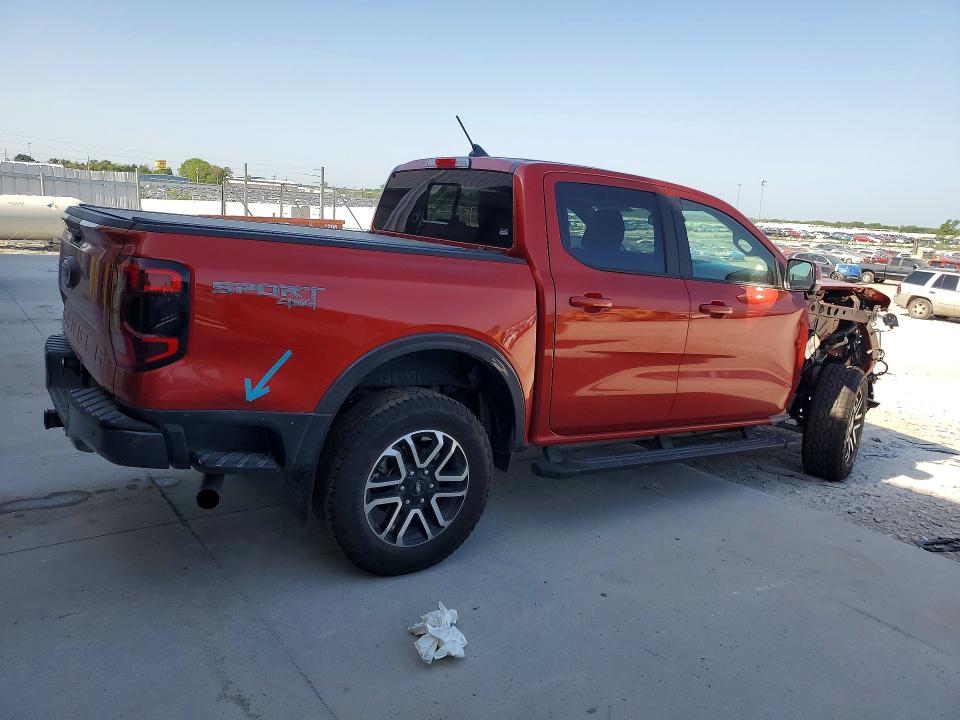 2024 Ford Ranger VIN 1FTER4KH2RLE13054 COPART salvage auction — FRONT END, Ne - Cert Of Title-Salvage, sold $17,200 on 2026-08-25 (photo 3)