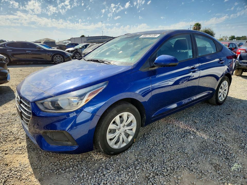 2022 Hyundai Accent VIN 3KPC24A60NE174375 COPART salvage auction — REAR END, CA - SALVAGE CERTIFICATE, sold $2,100 on 2026-07-31 (photo 1)