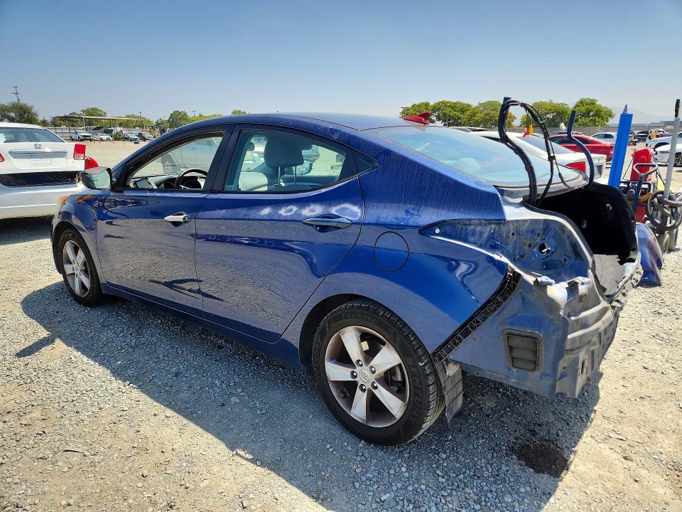 2013 Hyundai Elantra VIN KMHDH4AEXDU779039 COPART salvage auction — REAR END, Ca - Salvage Certificate, sold $1,200 on 2026-07-10 (photo 2)