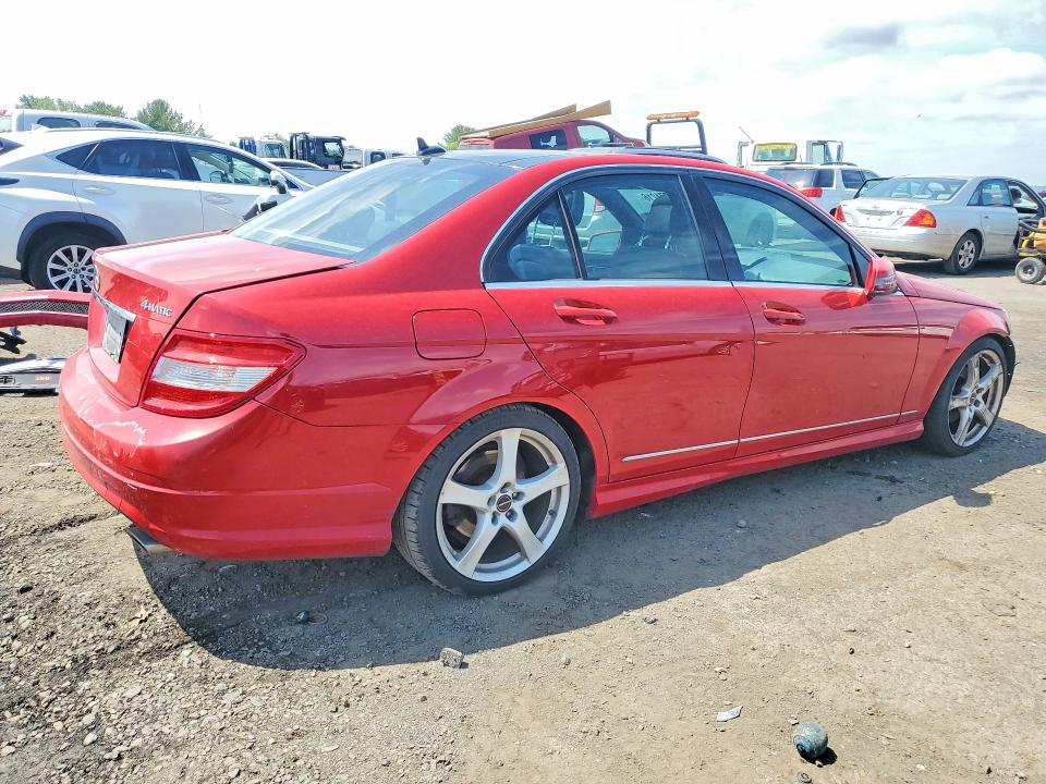 2010 Mercedes-benz C class VIN WDDGF8BB8AF415162 COPART salvage auction — FRONT END, PA - CERTIFICATE OF SALVAGE, sold $525 on 2026-08-11 (photo 3)