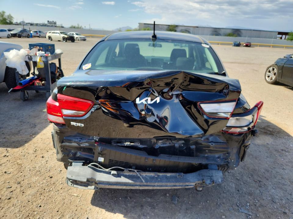2022 Kia Rio VIN 3KPA24AD2NE495064 COPART salvage auction — REAR END, Id - Salvage Certificate Of Title, sold $2,600 on 2026-07-10 (photo 6)