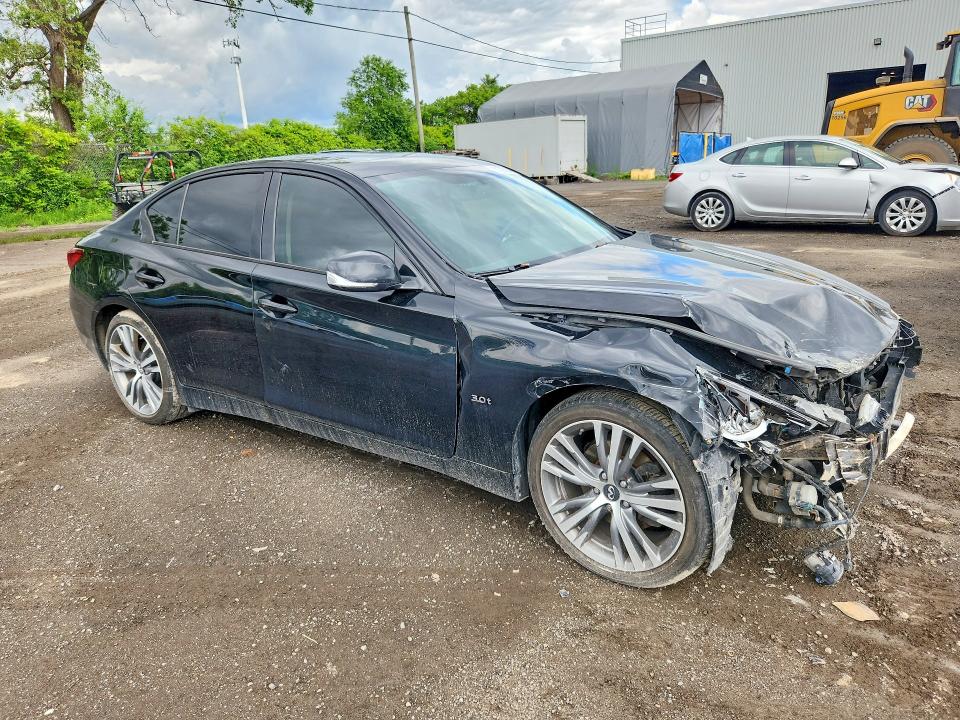 2018 Infiniti Q50 VIN JN1EV7ARXJM444822 COPART salvage auction — FRONT END, Qc - Gravement Accidente, sold $575 on 2026-07-28 (photo 4)