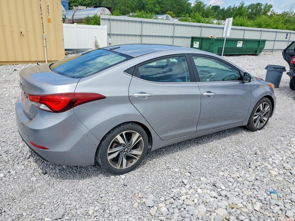 2014 Hyundai Elantra VIN KMHDH4AE2EU156922 COPART salvage auction — SIDE, OH - CERT OF TITLE-SALVAGE, sold $600 on 2026-07-02 (photo 3)