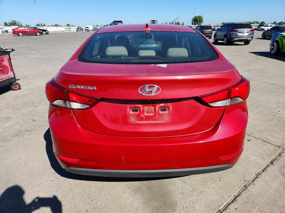 2016 Hyundai Elantra VIN KMHDH4AE6GU491328 COPART salvage auction — FRONT END, Salvage Title, sold $1,100 on 2026-07-13 (photo 6)