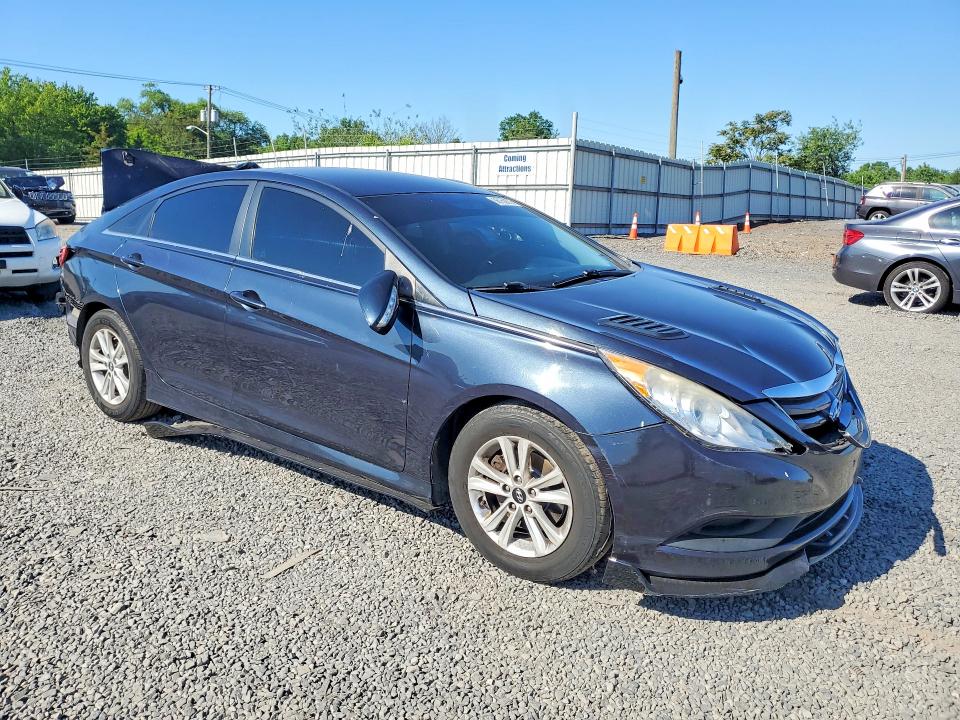 2014 Hyundai Sonata VIN 5NPEB4AC7EH813023 COPART salvage auction — REAR END, Nj - Cert Of Title-Salvage, sold $725 on 2026-07-02 (photo 4)