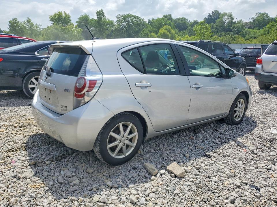 2012 Toyota Prius VIN JTDKDTB3XC1525894 COPART salvage auction — WATER/FLOOD, Oh - Cert Of Title-Salvage Flood, sold $1,400 on 2026-07-31 (photo 3)