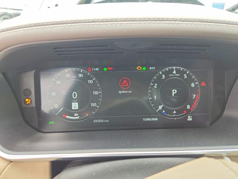 2022 Land rover RANGE ROVER VIN SALWR2SU2NA215269 COPART salvage auction — FRONT END, Tx - Salvage Vehicle Title, sold $9,600 on 2026-07-31 (photo 9)