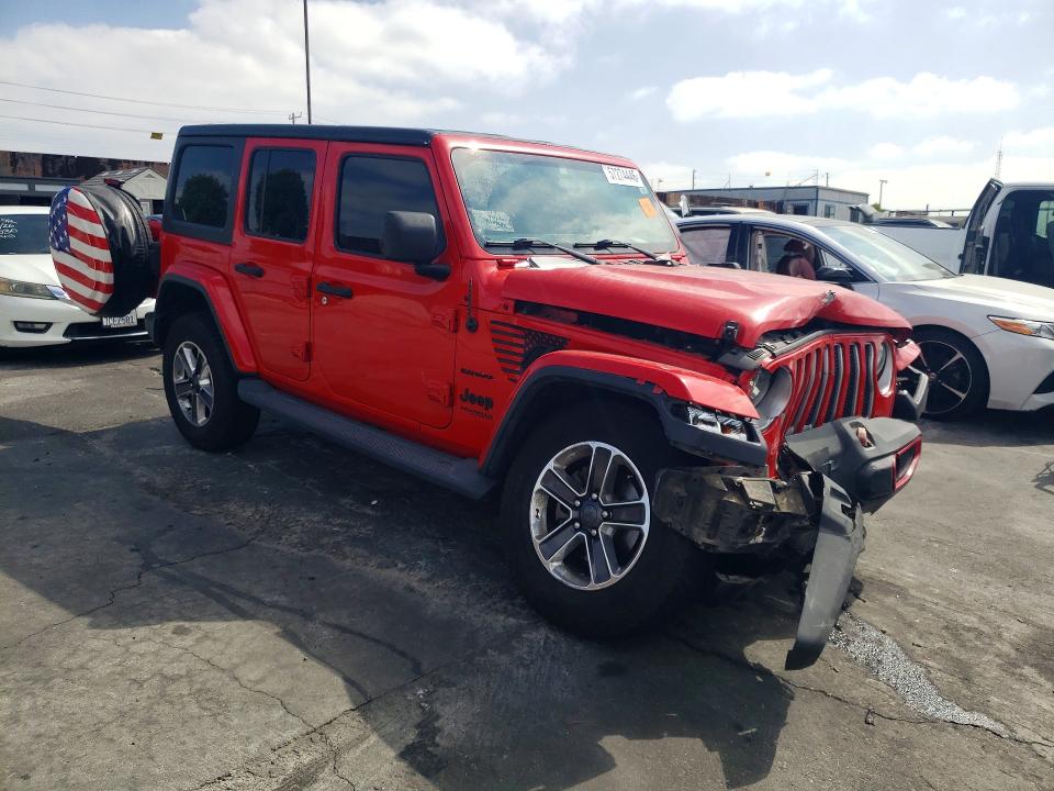 2020 Jeep Wrangler / VIN 1C4HJXEN3LW165068 COPART salvage auction — FRONT END, Ca - Salvage Certificate, sold $7,400 on 2026-08-21 (photo 4)