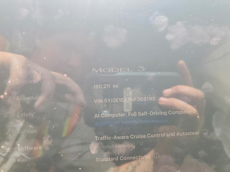 2022 Tesla Model 3 VIN 5YJ3E1EA7NF369193 COPART salvage auction — REAR END, WA - BILL OF SALE-PARTS ONLY, sold $2,950 on 2026-07-13 (photo 9)
