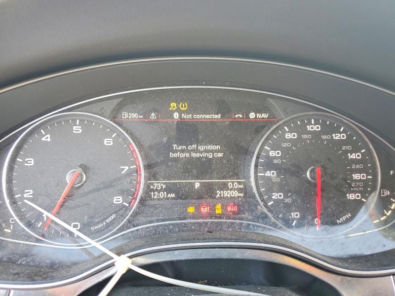 2014 Audi A7 VIN WAUWGAFC1EN017734 COPART salvage auction — FRONT END, Oh - Certificate Of Title, sold $1,350 on 2026-07-02 (photo 9)