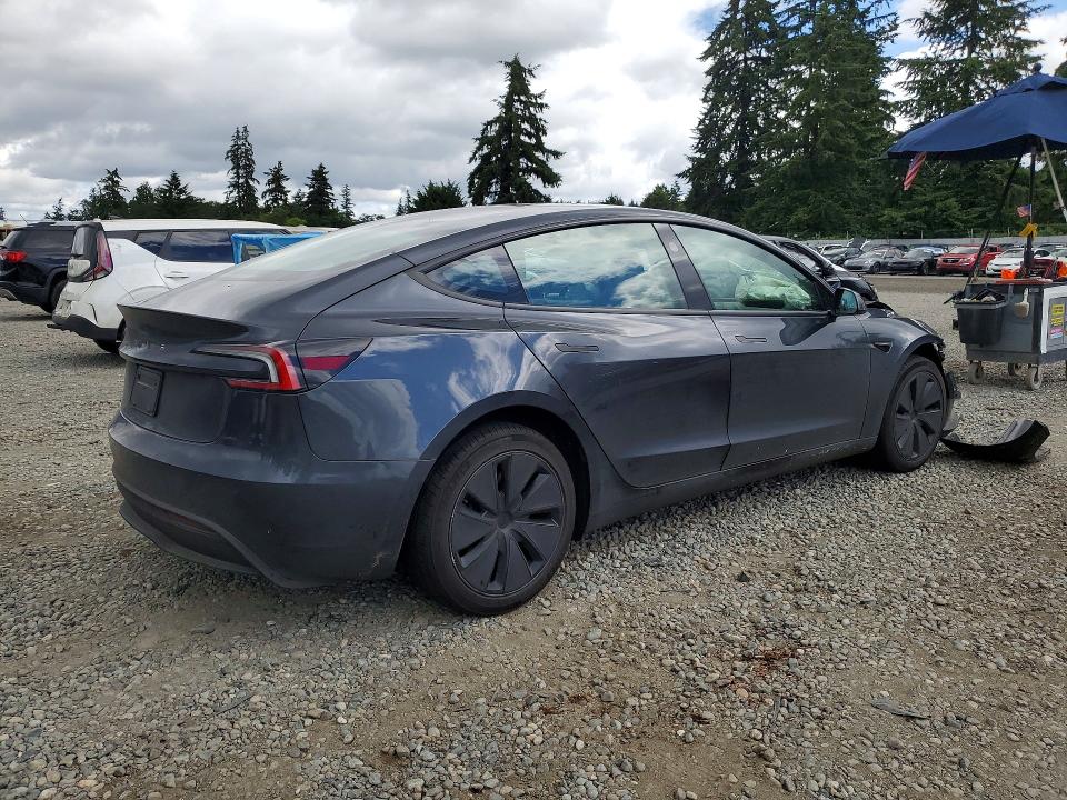2025 Tesla Model 3 VIN 5YJ3E1EA4SF970296 COPART salvage auction — FRONT END, Wa - Bill Of Sale, sold $6,200 on 2026-07-28 (photo 3)