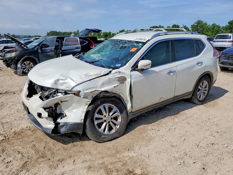 2015 Nissan Rogue VIN KNMAT2MT6FP540027 COPART salvage auction — FRONT END, Tx - Salvage Vehicle Title, sold $700 on 2026-07-31 (photo 1)