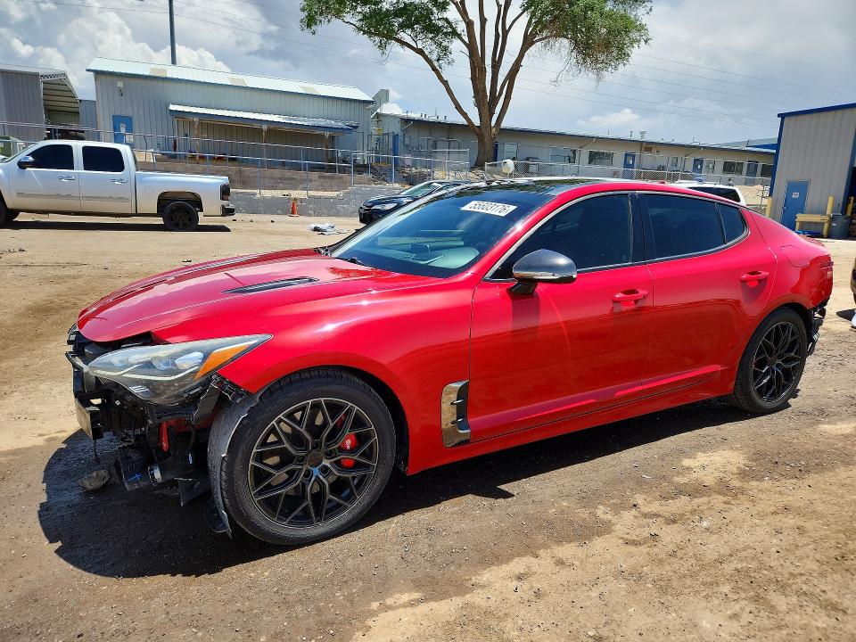 2018 Kia Stinger VIN KNAE55LC3J6018837 COPART salvage auction — REAR END, Nm - Cert Of Title-Salvage, sold $725 on 2026-07-23 (photo 1)