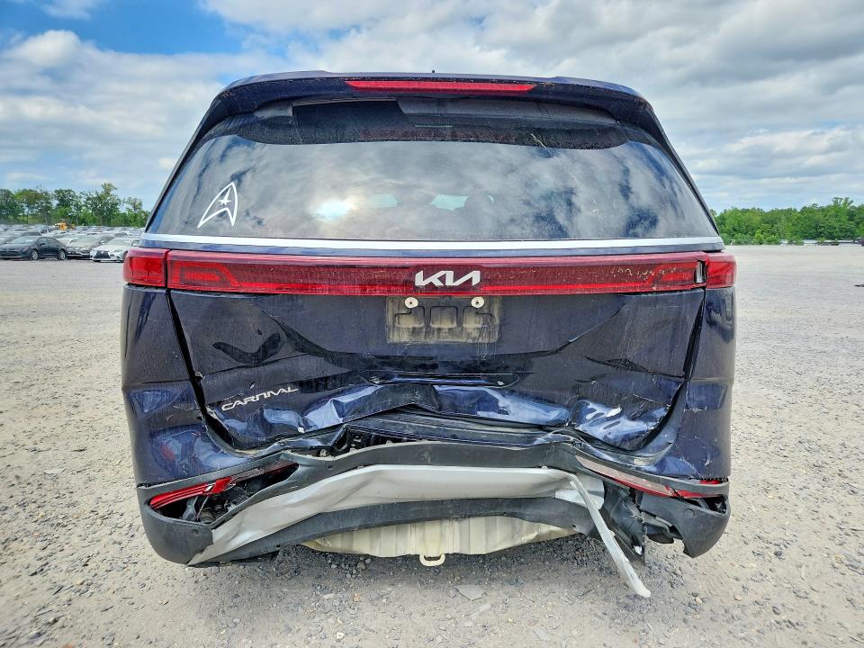 2024 Kia Carnival VIN KNDNB4H39R6425278 COPART salvage auction — REAR END, Va - Cert Of Title - Salvage, sold $7,000 on 2026-07-15 (photo 6)