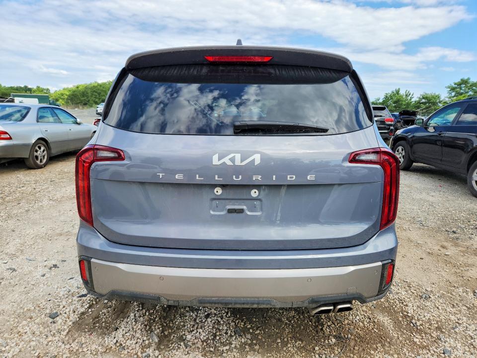 2025 Kia Telluride VIN 5XYP64GC9SG699114 COPART salvage auction — FRONT END, Tx - Nonrepairable Title, sold $15,700 on 2026-07-16 (photo 6)