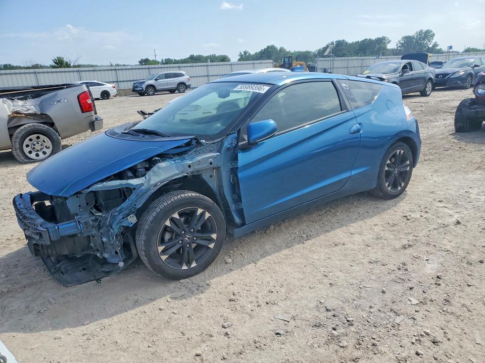 2014 Honda Cr-z VIN JHMZF1D68ES002874 COPART salvage auction — FRONT END, Ks - Cert Of Title-Salvage, sold $500 on 2026-07-23 (photo 1)