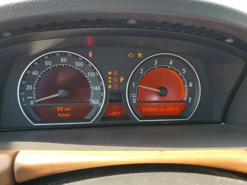 2008 BMW 7 series VIN WBAHL83518DT11647 COPART salvage auction — FRONT END, Ca - Dis/Dlr/Exp Lien Papers-Salv, sold $350 on 2026-07-13 (photo 9)