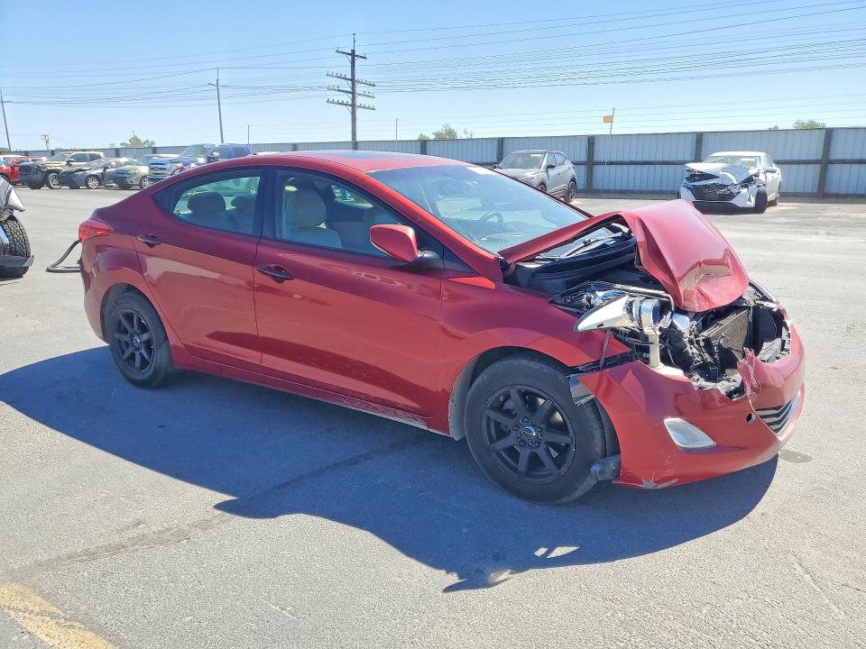 2012 Hyundai Elantra VIN KMHDH4AE0CU325025 COPART salvage auction — FRONT END, Id - Salvage Certificate Of Title, sold $425 on 2026-07-30 (photo 4)