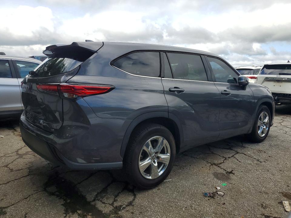 2021 Toyota Highlander VIN 5TDZZRAHXMS065804 COPART salvage auction — FRONT END, Ga - Cert Of Title-Salvage, sold $8,700 on 2026-07-17 (photo 3)
