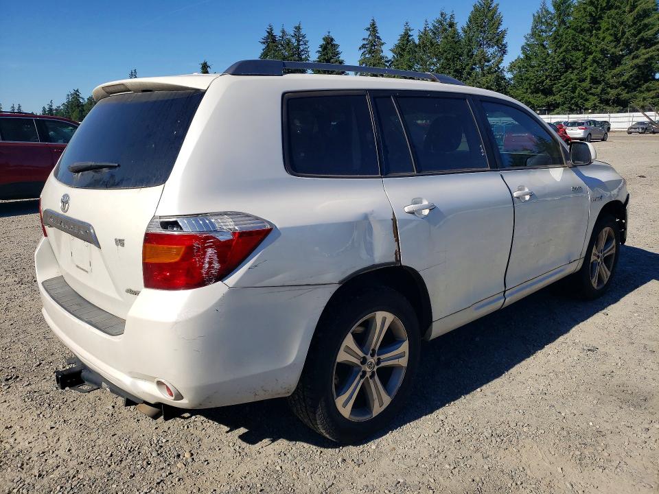 2010 Toyota Highlander VIN 5TDEK3EH5AS002485 COPART salvage auction — FRONT END, Wa - Veh Cert Of Ownership-Salvage, sold $1,350 on 2026-07-19 (photo 3)