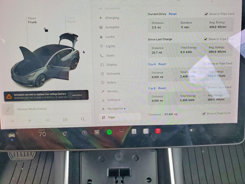 2019 Tesla Model 3 VIN 5YJ3E1EB6KF453199 COPART salvage auction — REAR END, Or - Salvage Title Certificate, sold $8,200 on 2026-07-27 (photo 9)