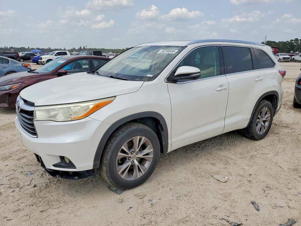 2014 Toyota Highlander VIN 5TDKKRFH6ES020715 COPART salvage auction — REAR END, Tx - Salvage Vehicle Title, sold $5,800 on 2026-07-31 (photo 1)