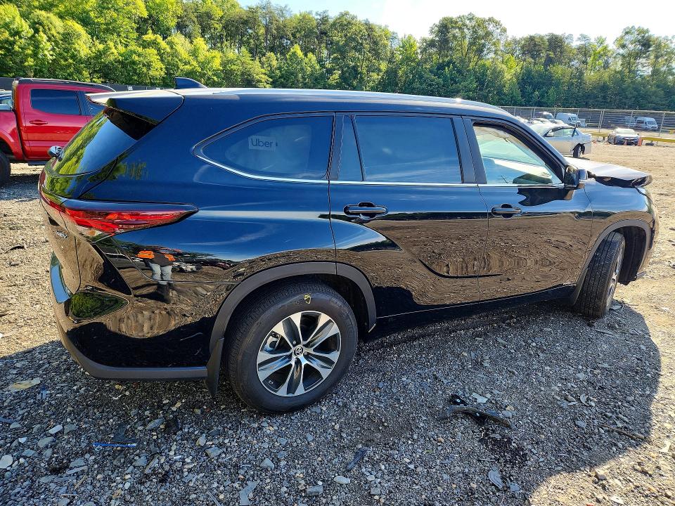 2025 Toyota Highlander VIN 5TDKBRCH0SS659222 COPART salvage auction — FRONT END, Md - Cert Of Salvage > 75% Damage, sold $13,300 on 2026-07-24 (photo 3)
