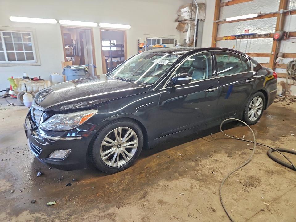 2013 Hyundai Genesis VIN KMHGC4DD5DU256543 COPART salvage auction — FRONT END, Il - Salvage Certificate, sold $1,150 on 2026-07-20 (photo 1)