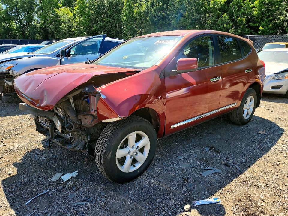 2013 Nissan Rogue VIN JN8AS5MT9DW024434 COPART salvage auction — FRONT END, Md - Cert Of Salvage > 75% Damage, sold $375 on 2026-07-17 (photo 1)